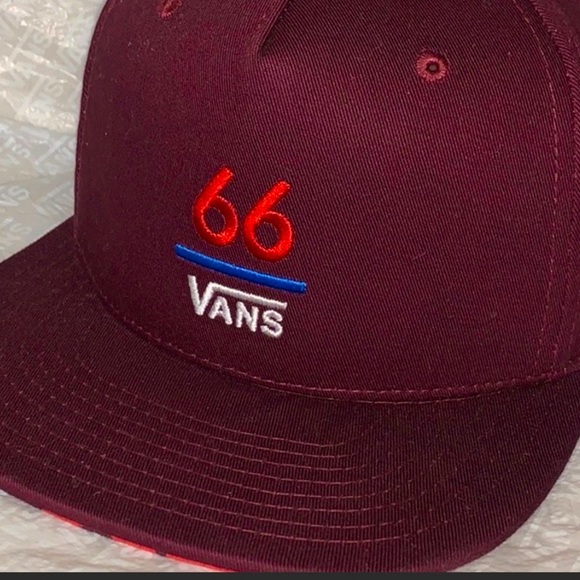 >💟‼️66 VANS‼️EMBROIDERED FRONT DESIGN MAROON SNAPBACK FOR SIZING BRAND NEW - Picture 5 of 12